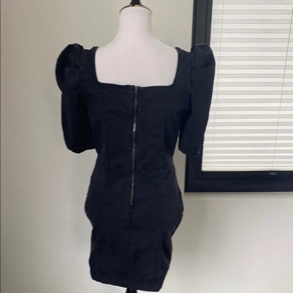Haute Monde Black Puff Sleeve Mini Dress - Picture 4 of 7